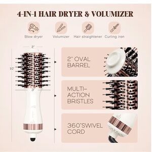 Mini Travel Heated Dryer Brush with Case